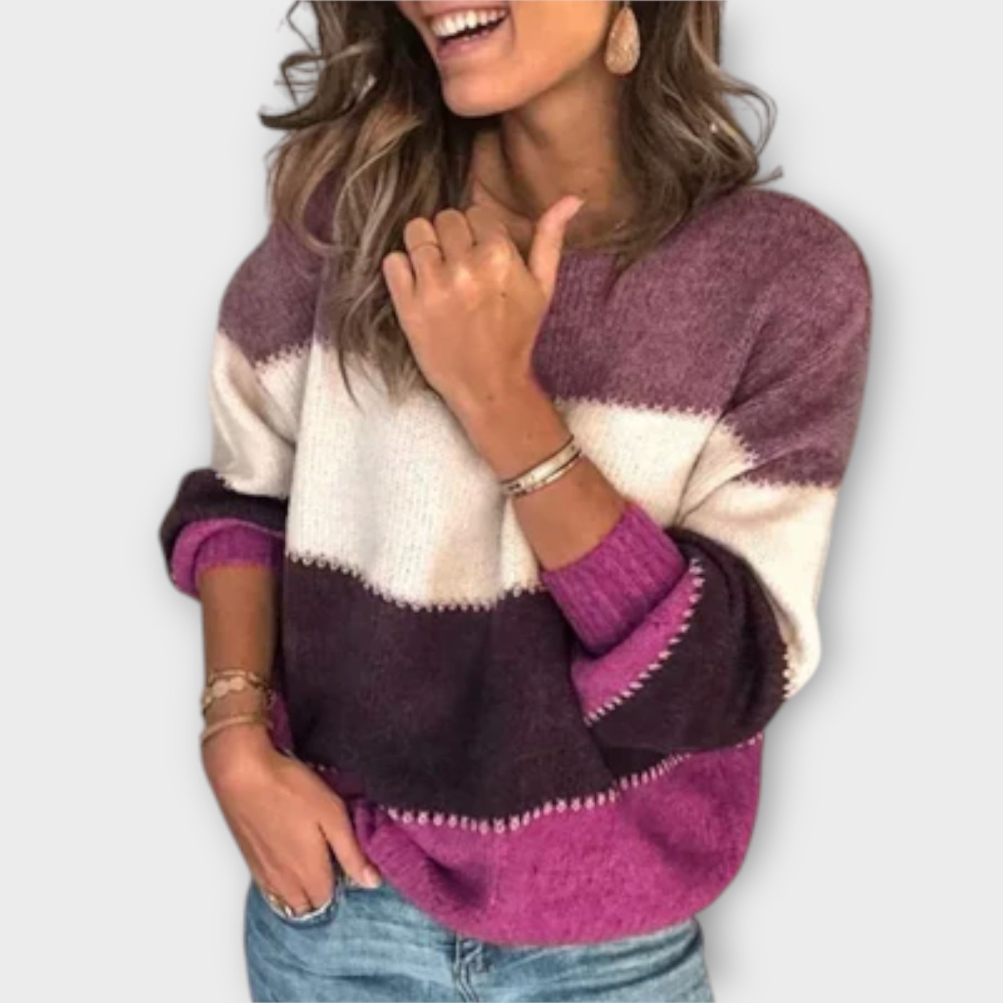 Karolína | Styled Striped Hoodie