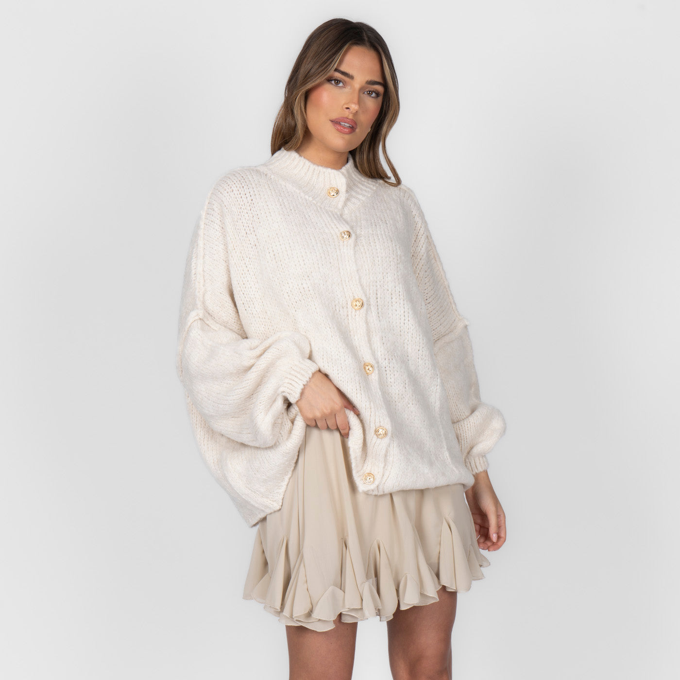 Elena | Preveliki pleteni kardigan
