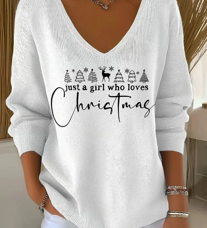 Danica | Women's Festive Sweatshirt with Motifs