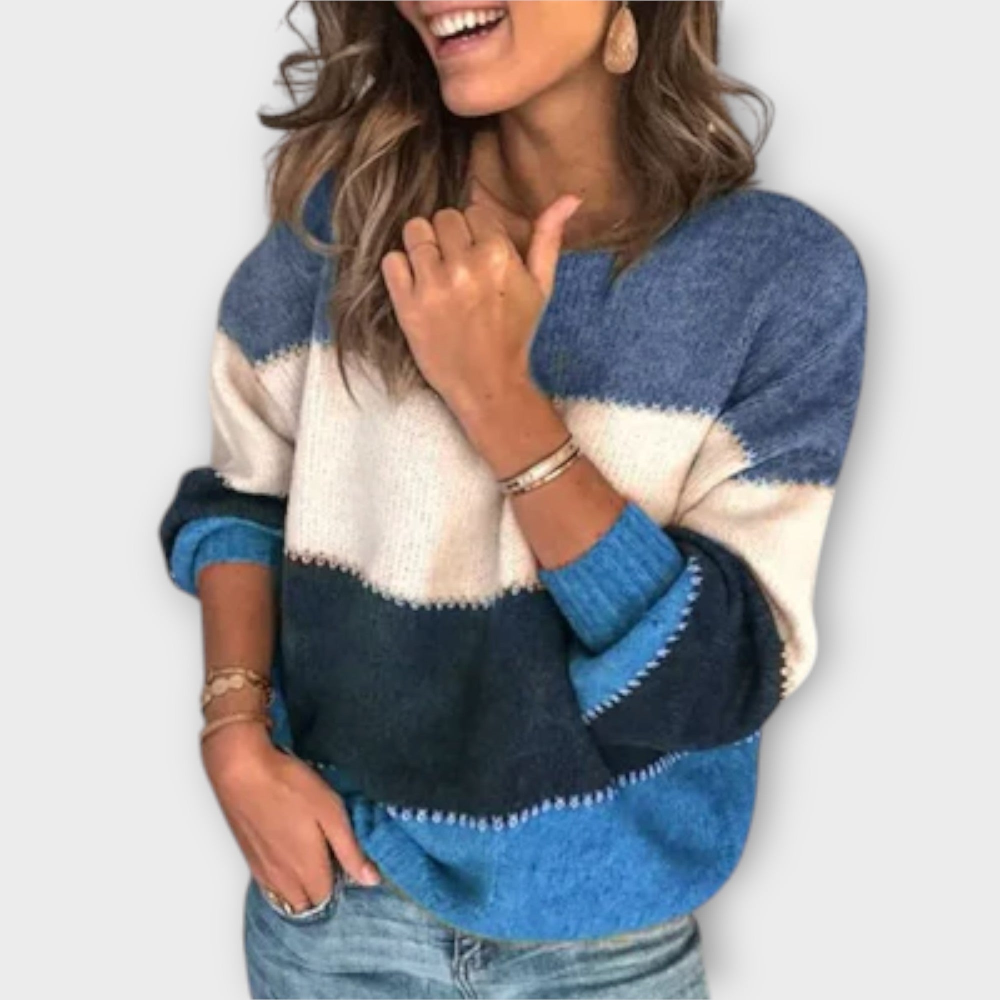 Karolína | Styled Striped Hoodie