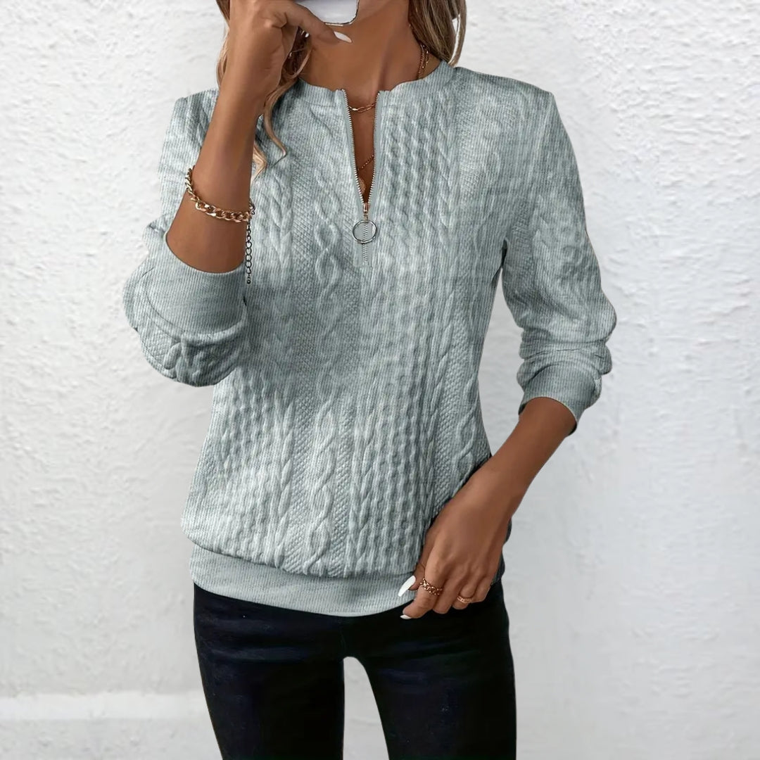 Jitka | Elegant knit hoodie style