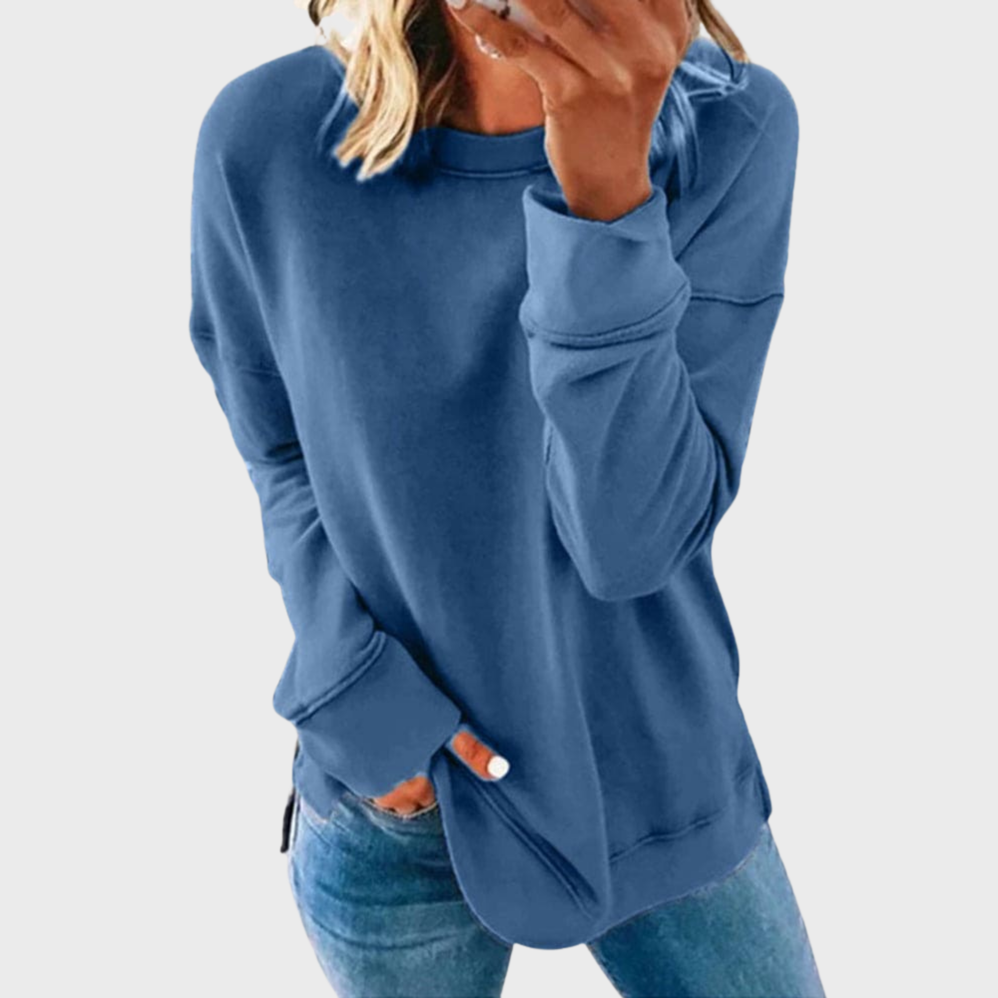 Elizabeth | Casual style with a solid-colored sweater