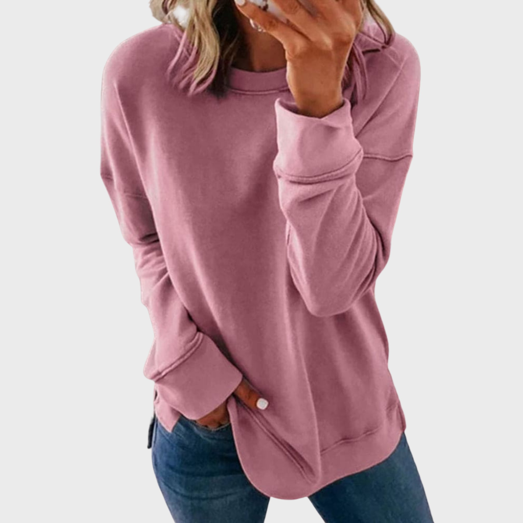 Elizabeth | Casual style with a solid-colored sweater
