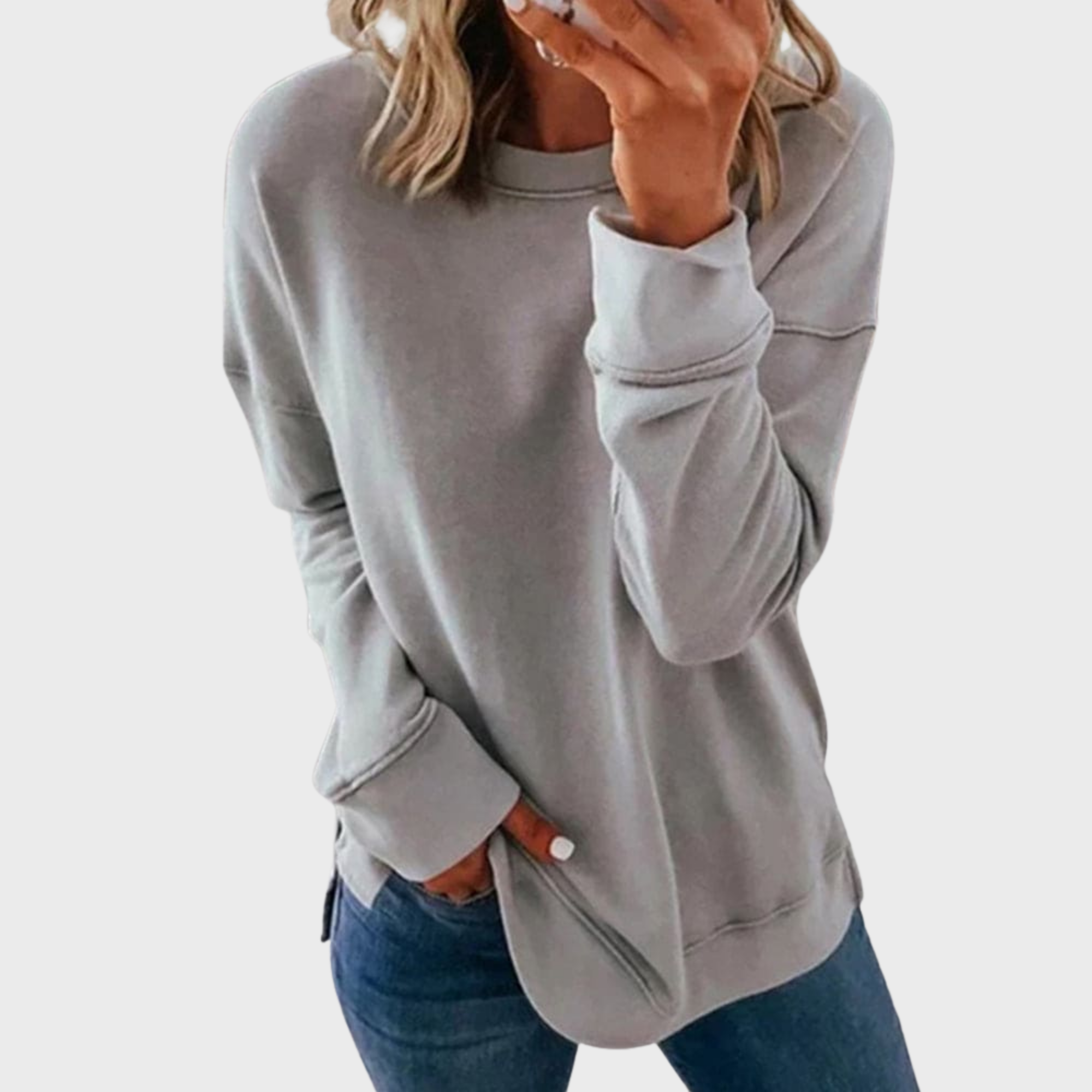 Elizabeth | Casual style with a solid-colored sweater