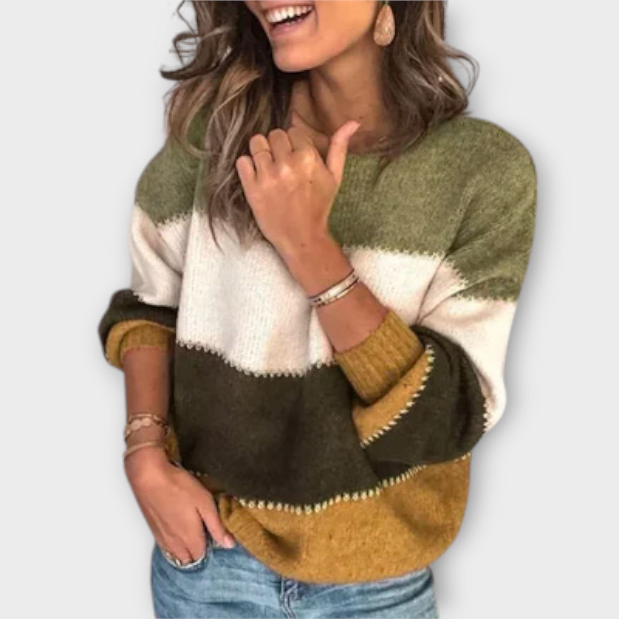 Karolína | Styled Striped Hoodie