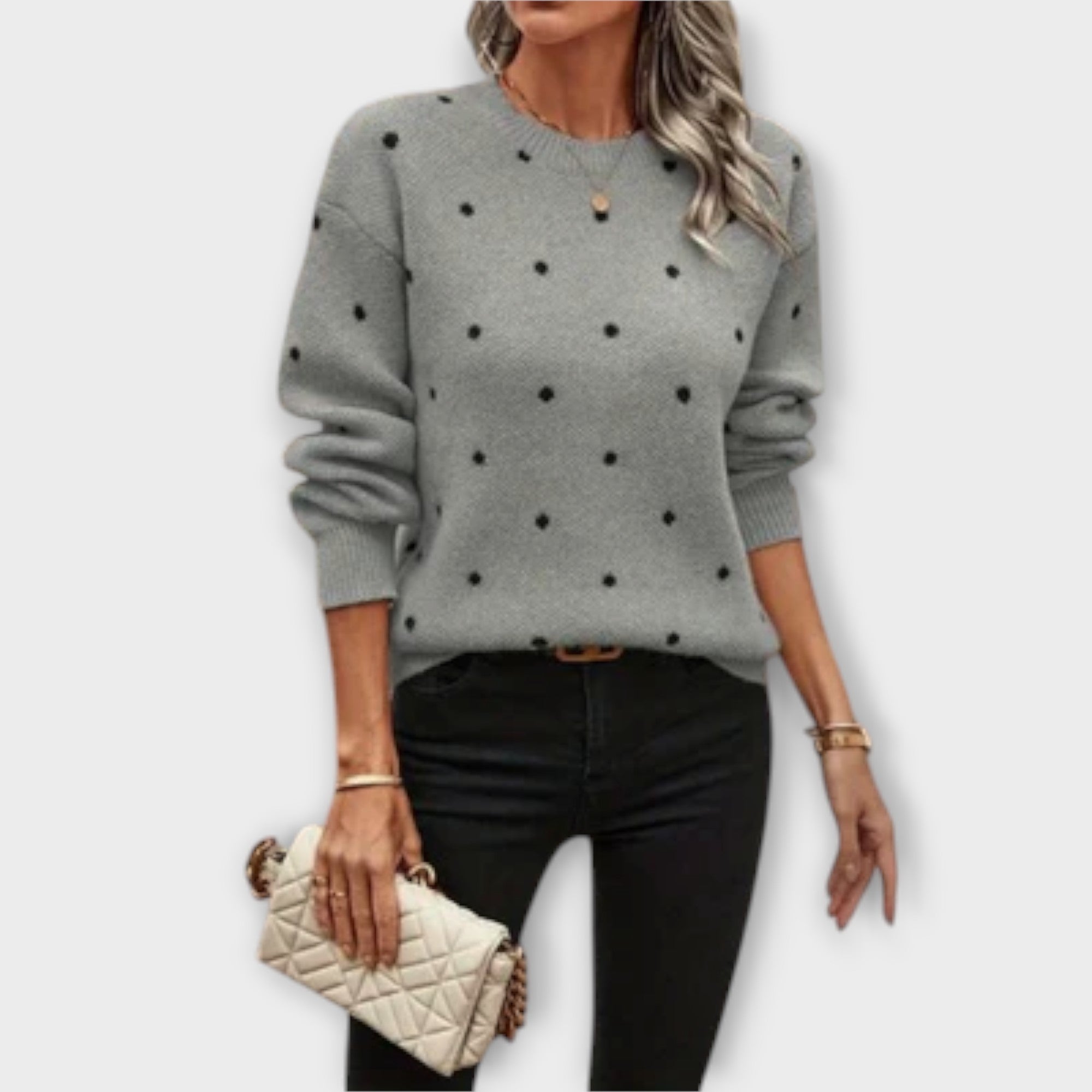 Eva | Lightweight polka dot knit jumper