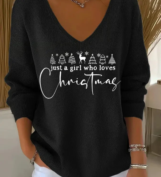 Danica | Women's Festive Sweatshirt with Motifs