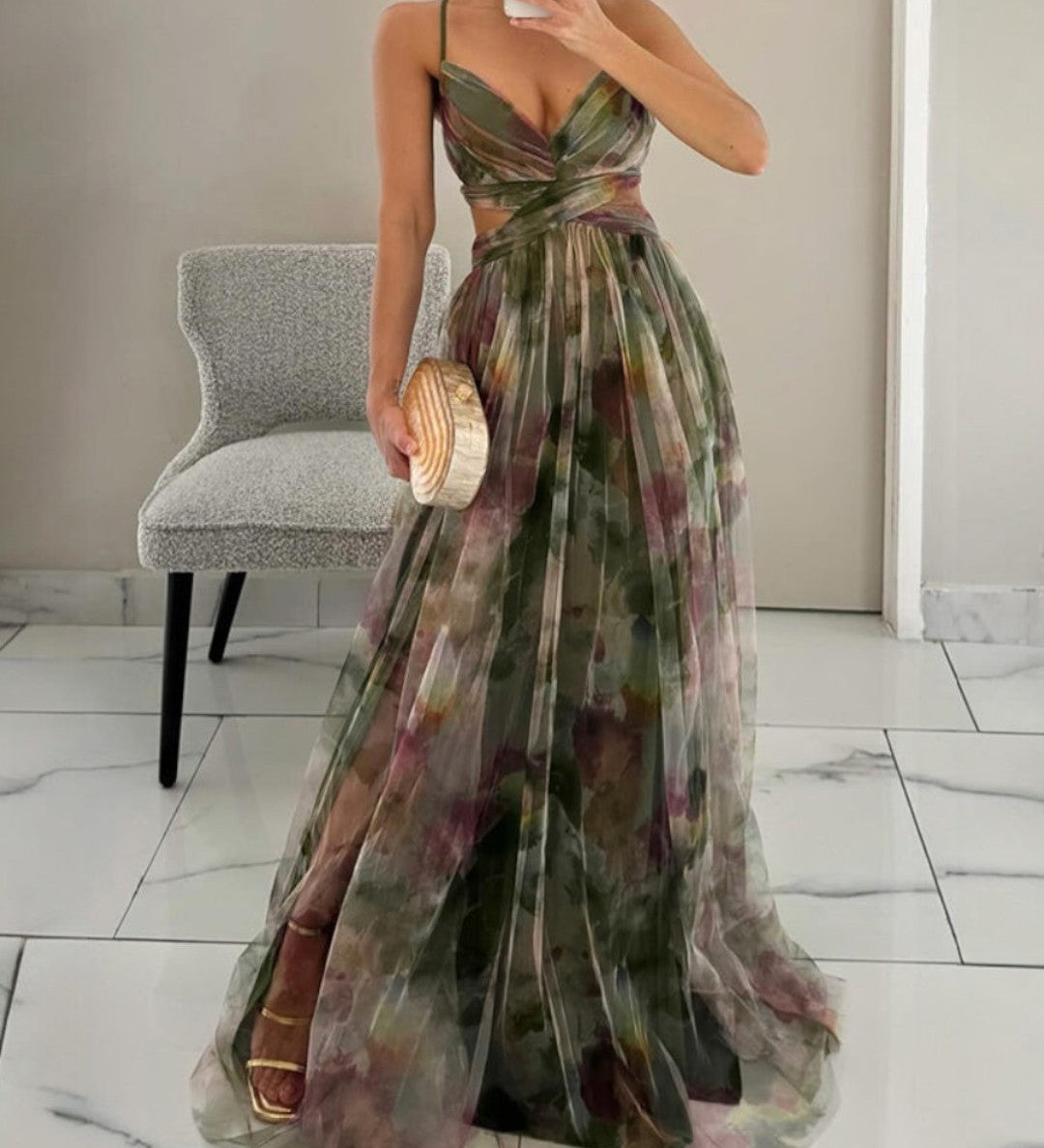 Giselle | Enchanting Floral Print Maxi Dress