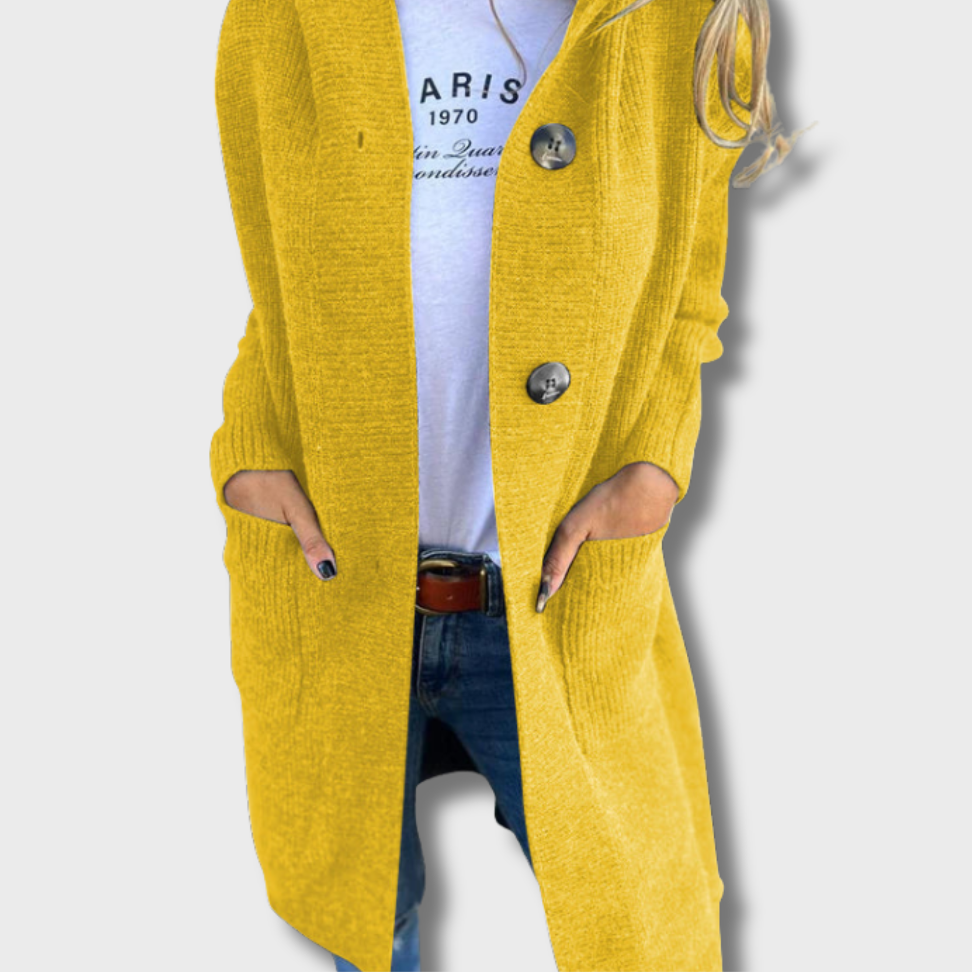 Olga | Elegant long knit cardigan