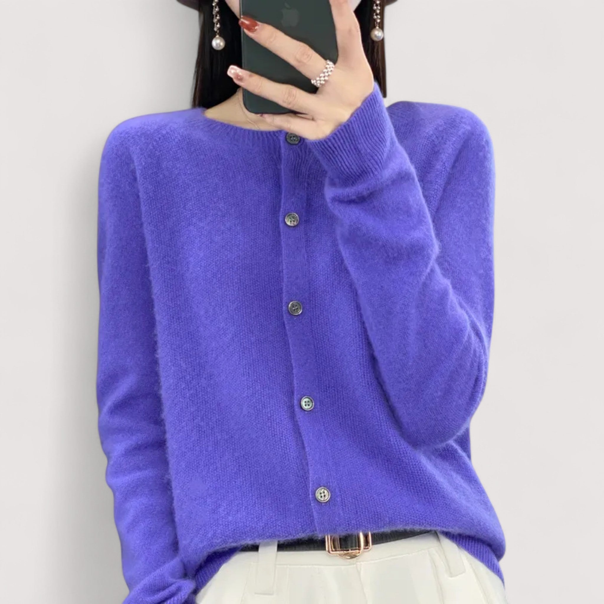 Darija™ – Soft knitted blazer with a button
