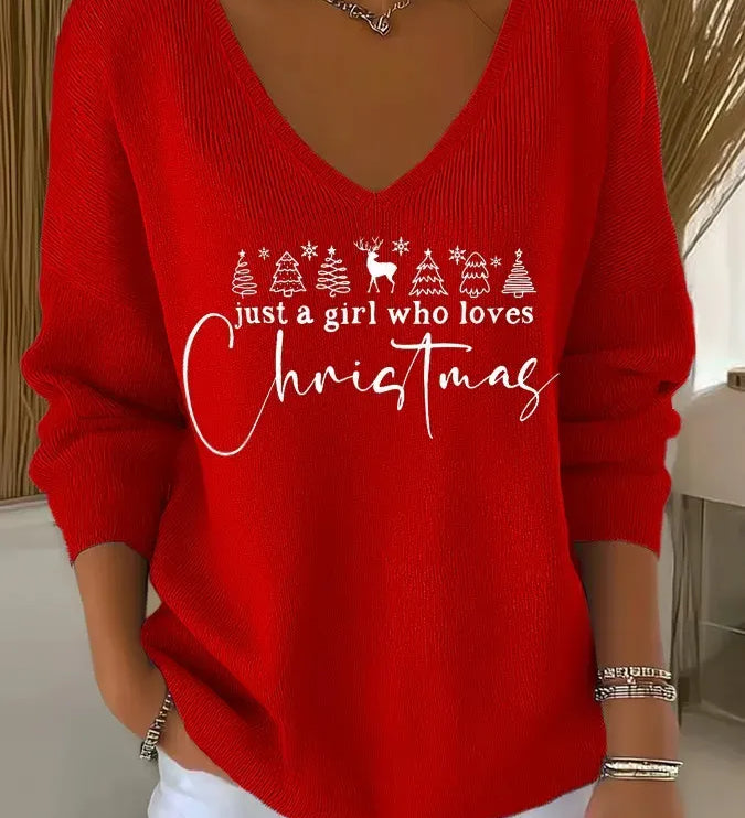 Danica | Women's Festive Sweatshirt with Motifs