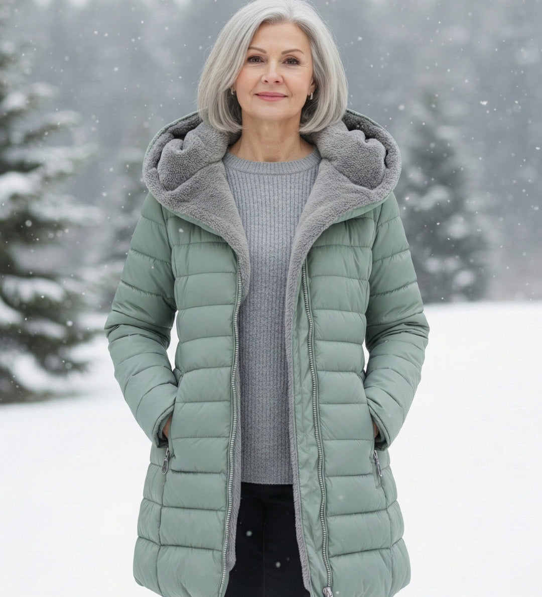 Aada™ | Puffer jakna s flis podstavom