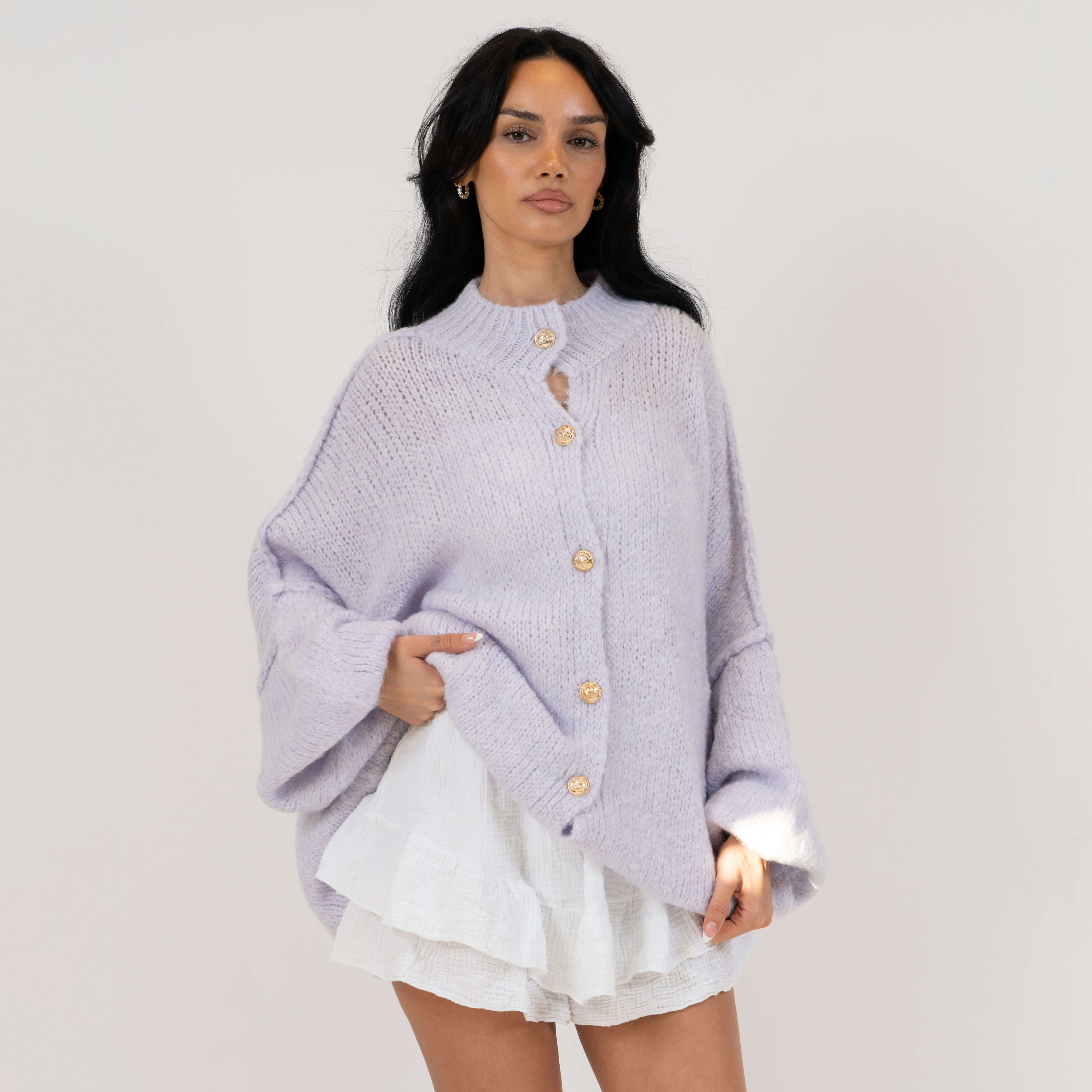 Elena | Preveliki pleteni kardigan