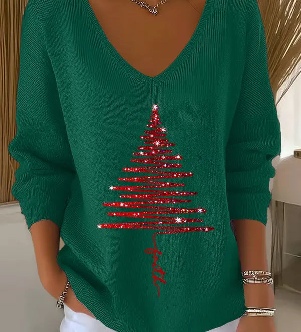 Danica | Women's Festive Sweatshirt with Motifs