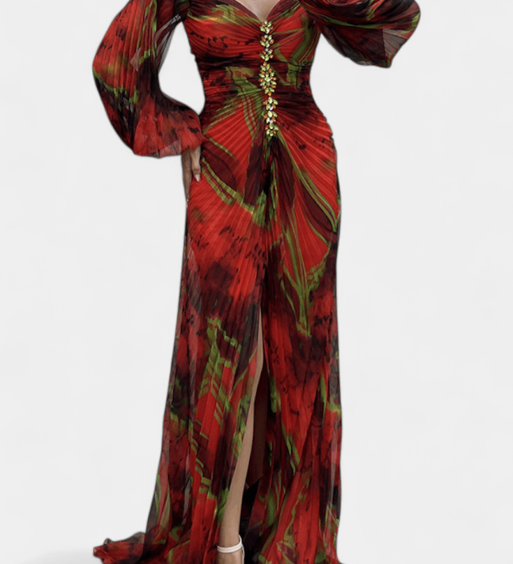 Quintessa™ | Colorful Pleated Maxi