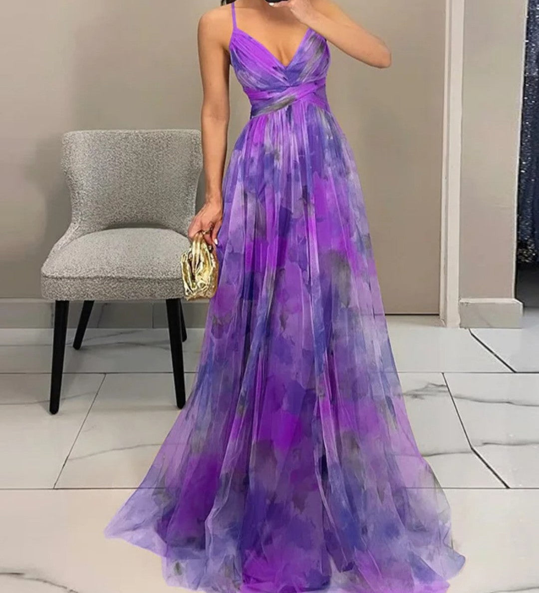 Giselle | Enchanting Floral Print Maxi Dress