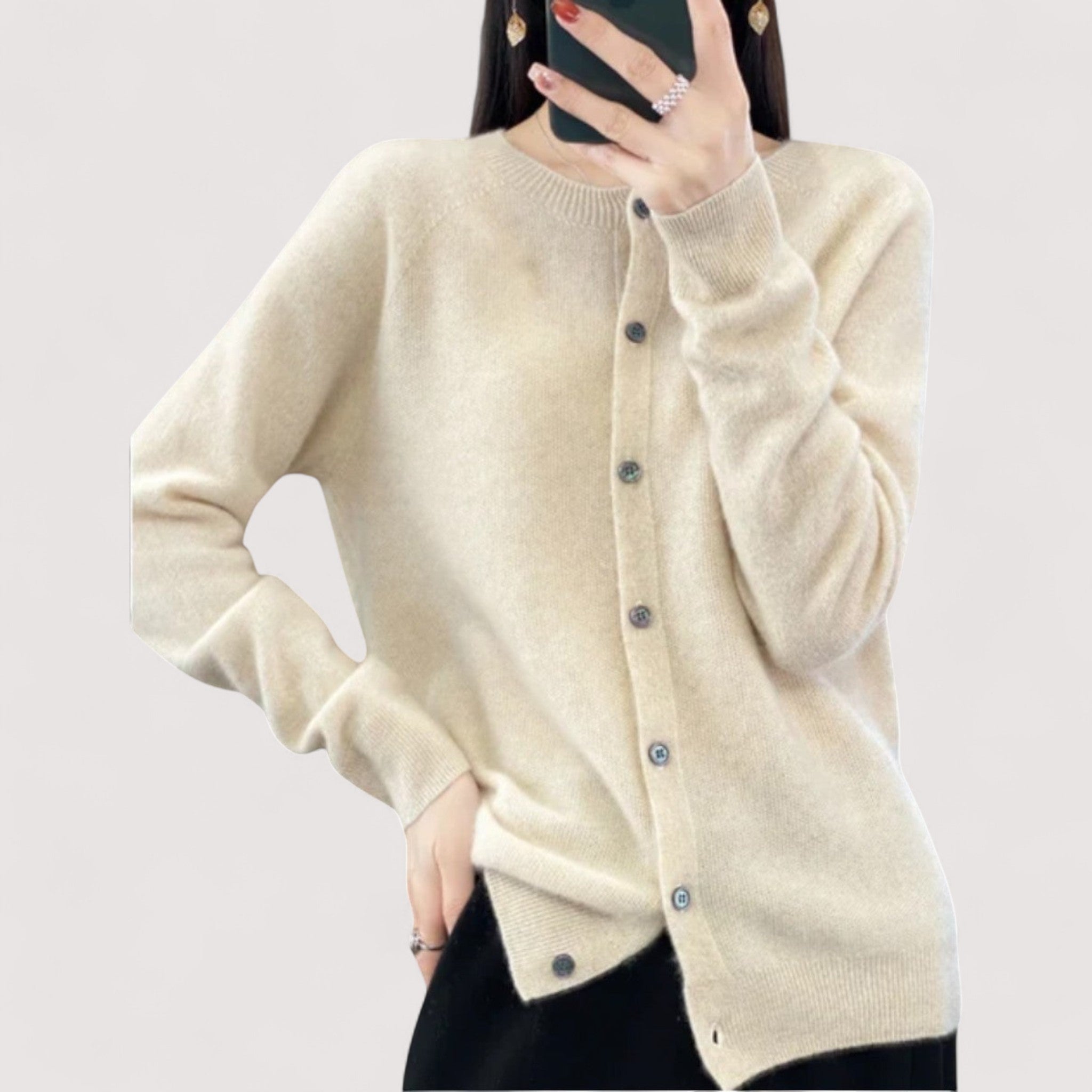 Darija™ – Soft knitted blazer with a button
