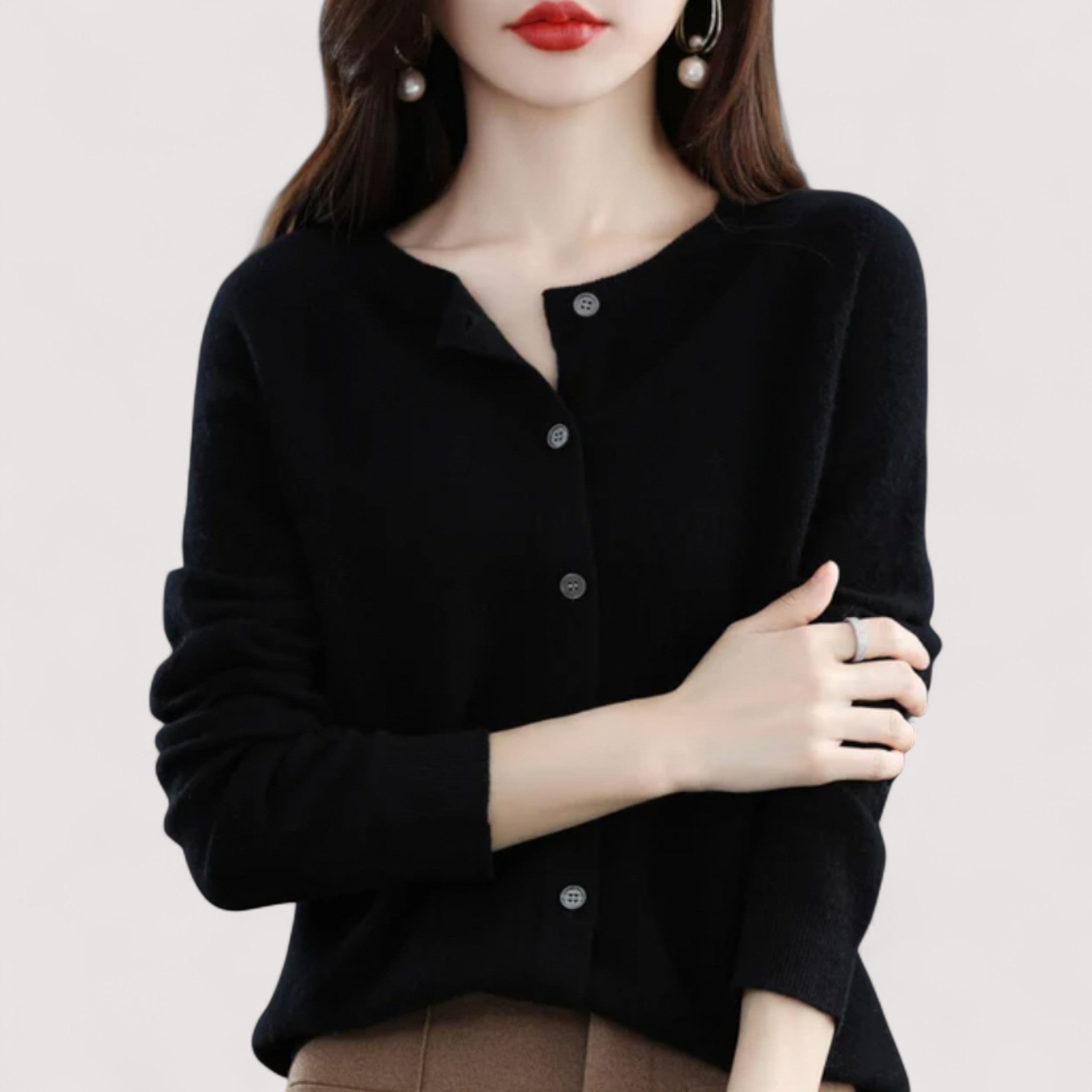 Darija™ – Soft knitted blazer with a button