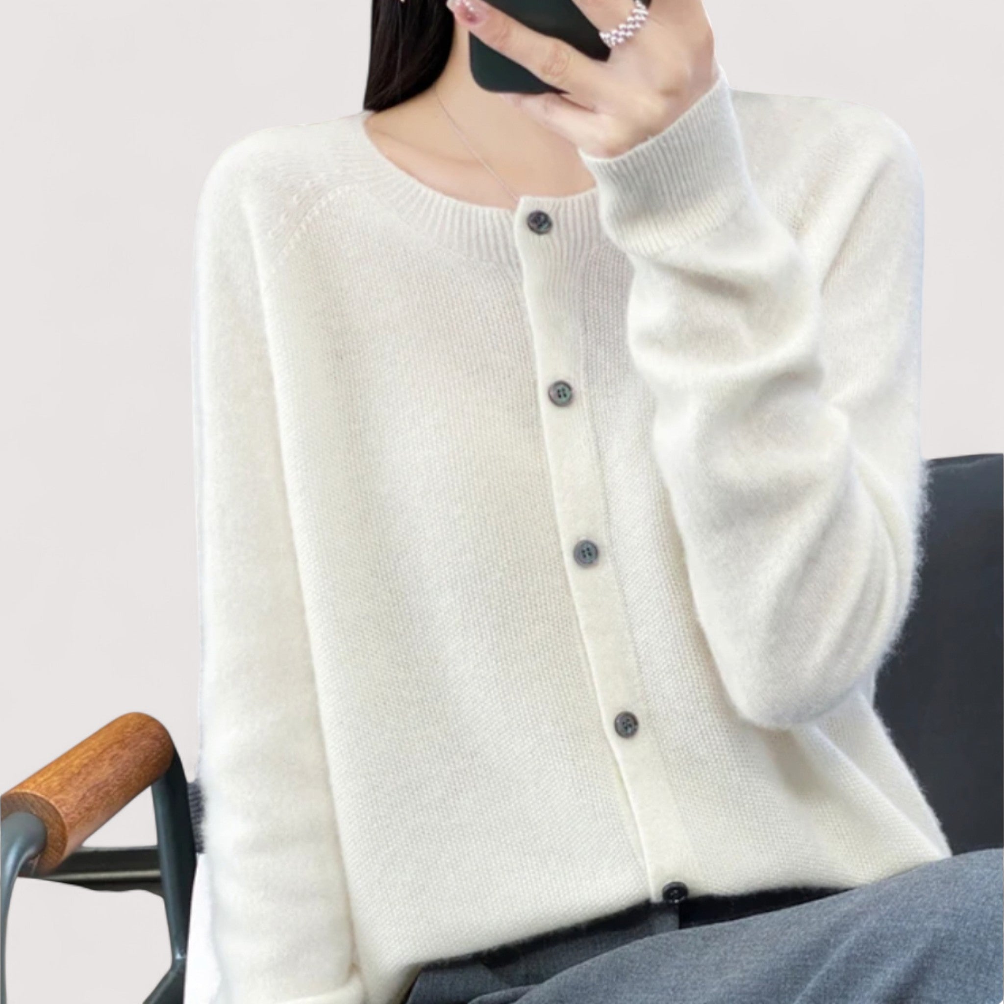 Darija™ – Soft knitted blazer with a button