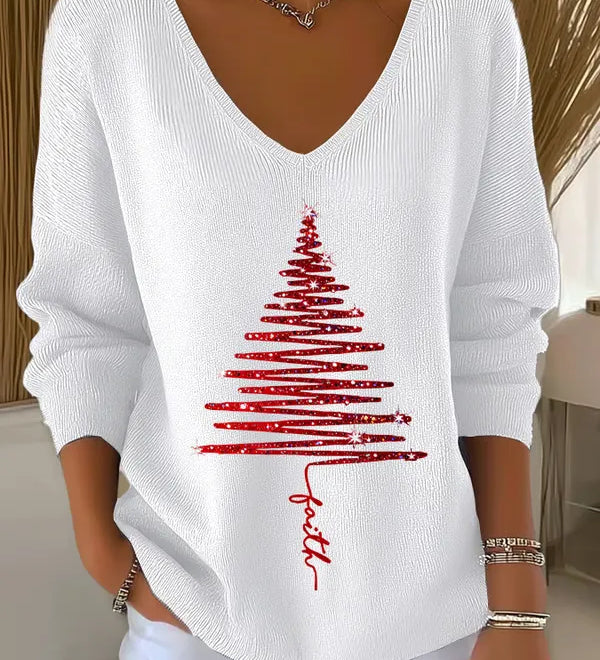 Danica | Women's Festive Sweatshirt with Motifs
