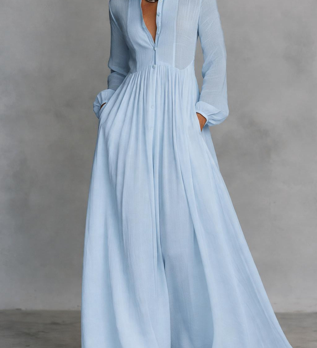 Serena | Maxi dress with front buttons
