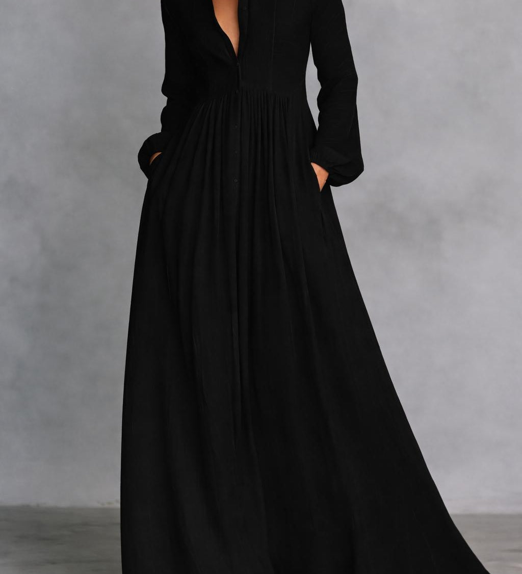 Serena | Maxi dress with front buttons