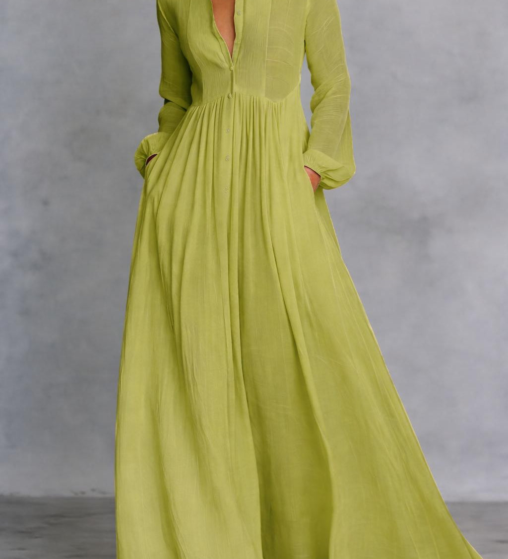 Serena | Maxi dress with front buttons