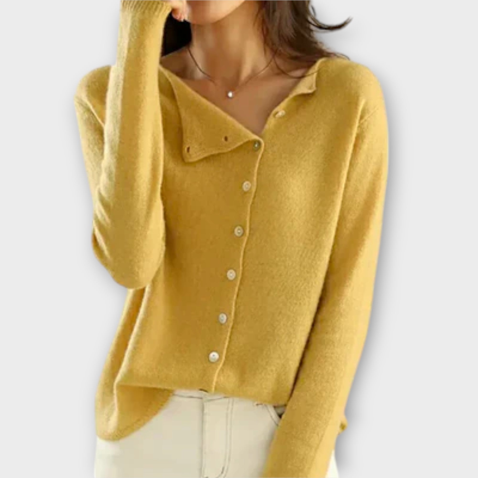 Theresa | Elegant sweater with asymmetrical fastening