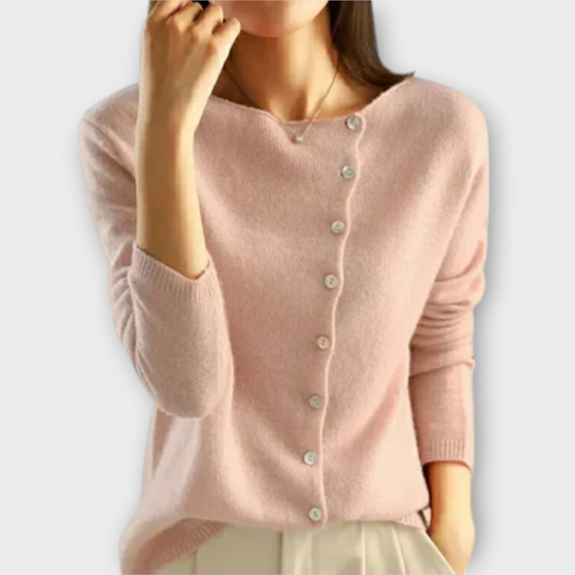 Theresa | Elegant sweater with asymmetrical fastening