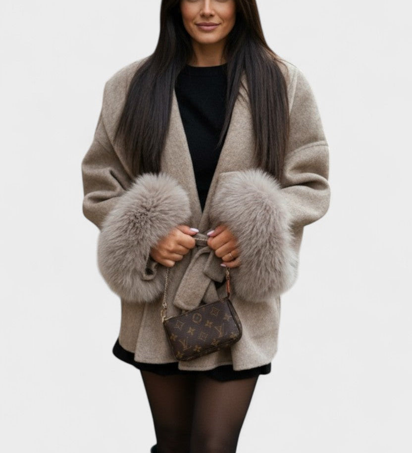 Dagmar™ | Elegant Coat with Faux Fur
